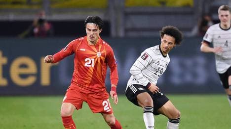 Gegen Deutschland trug Nordmazedonien noch die alten Trikots