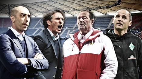 Roberto Di Matteo, Bruno Labbadia, Huub Stevens und Viktor Skripnik