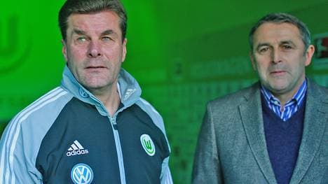 Dieter Hecking (l.) trainierte von 2009 bis 2012 den 1. FC Nürnberg