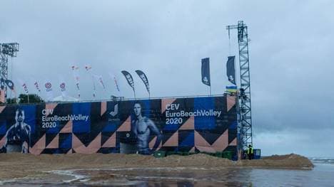 Ein starkes Unwetter stoppte die Beachvolleyball-EM
