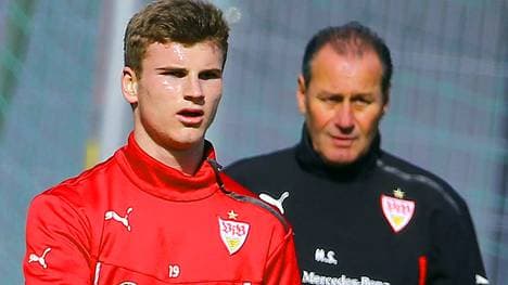 Timo Werner-Huub Stevens-VfB Stuttgart-Training
