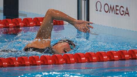 Tanja Scholz schwamm in Paris zu Gold