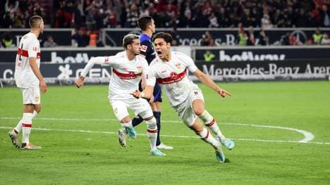 Stuttgart feiert den späten Sieg gegen Hertha BSC