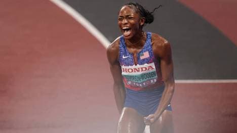 Melissa Jefferson-Wooden ist Weltmeisterin im 100-Meter-Sprint