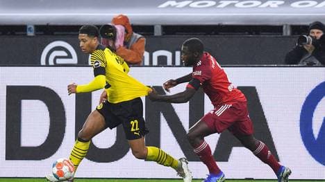 Dayot Upamecano (re.) hatte gegen die Dortmunder große Probleme