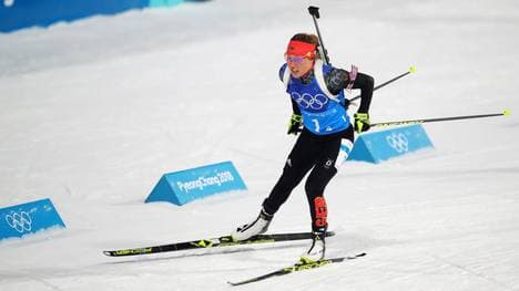 Laura Dahlmeier gewann bei den olympischen Spielen in Pyeongchang zwei Mal die Goldmedaille.