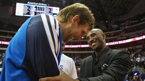 Dirk Nowitzki hält vor Kobe Bryant den NBA-Rekord für die meisten Spielzeiten bei einer einzigen Franchise