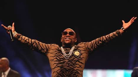 Floyd Mayweather Jr. bei der World Press Tour in London