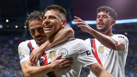 Echeverri (m.) erzielte ein Tor bei der Klub-WM