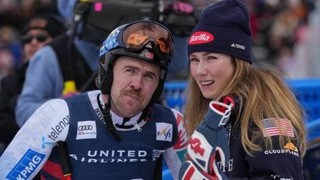 Aleksander Aamodt Kilde unter Tränen im Ziel mit seiner Verlobten Mikaela Shiffrin