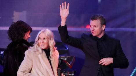 Kimi Raikkönen sorgte auf der Saisonabschluss-Gala für Lacher