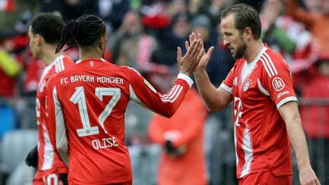 Harry Kane (r.) traf doppelt für die Bayern