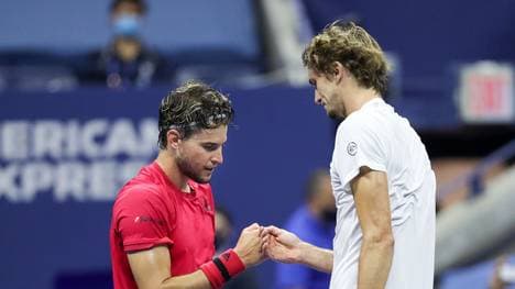 Alexander Zverev (r.) und Dominic Thiem lieferten sich ein episches Finale bei den US Open