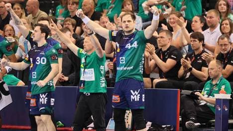 Die Füchse Berlin jubeln im Halbfinale der European League