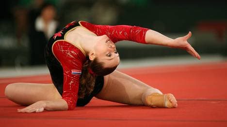 Verona van de Leur wurde 2002 auch Vizeweltmeisterin am Boden 