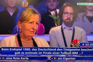Schwierige "Wer wird Millionär?"-Frage zur WM 1990
