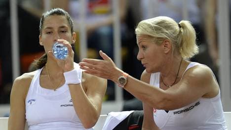 Das deutsche Fed-Cup-Team mit Andrea Petkovic und Barbara Rittner trifft auf die USA