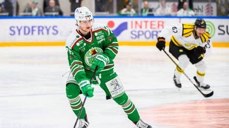 Eishockey-Talent Dominik Bokk im Trikot von Rögle BK