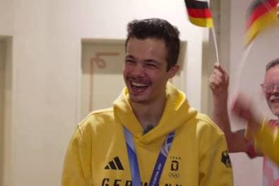 Frenetischer Empfang für deutschen Gold-Helden