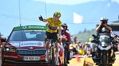 Jonas Vingegaard 2022 beim Sieg in Hautacam 