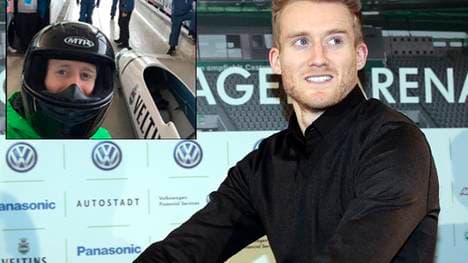 Ein Helm sorgte bei Andre Schürrle für die nötige Sicherheit.