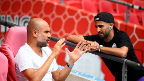 Riyad Mahrez (r.) stand gegen Liverpool nicht im Kader von Manchester City