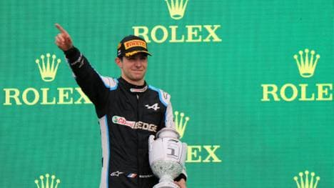 Esteban Ocon jubelte 2021 auf dem Siegertreppchen