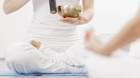 Lotussitz beim Meditieren