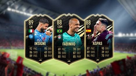 Das FIFA-21-Team-of-the-Week #28 mit Fabinho, Lorenzo Insigne und Iago Aspas