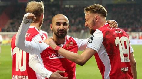 Akaki Gogia (M.) erzielte das 2:0 für Union Berlin gegen Ingolstadt