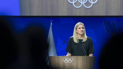 Kirsty Coventry bei ihrer Rede am Mittwoch