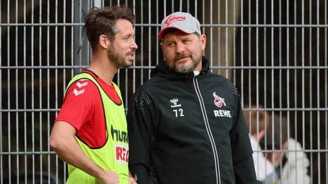 Mark Uth und sein Trainer Steffen Baumgart 