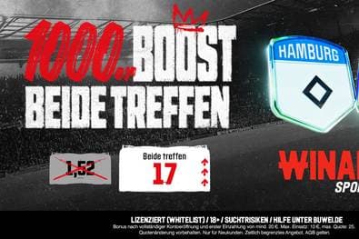 Nordderby am 7.12.: Winamax 1000% Quotenboost auf HSV vs. Werder (17,00)