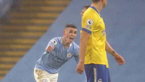 Phil Foden bejubelt seinen Siegtreffer für Manchester City