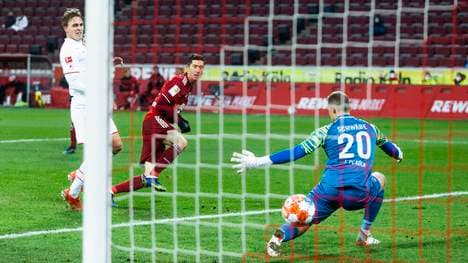 Robert Lewandowski schoss auch gegen den 1. FC Köln drei Tore