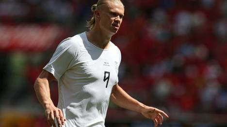 Haaland beim Testspiel gegen Marokko