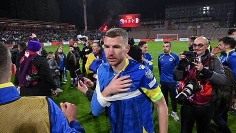 Edin Dzeko nach dem Sieg gegen Italien