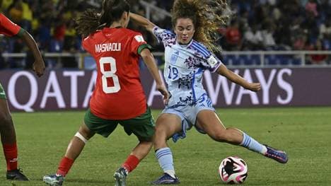Spaniens Laia Martret (r.) bei der U-20 WM 2024 