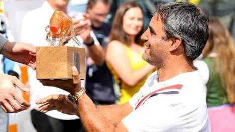 Juan Pablo Montoya übernahm in Spielberg die Pokalübergabe