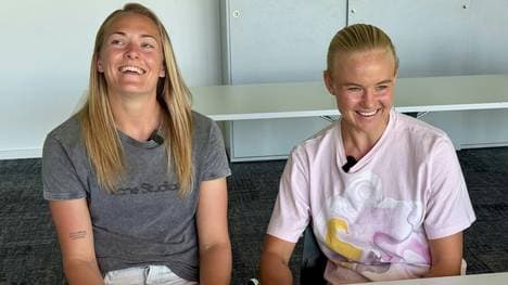 Eriksson (l.) und Harder im SID-Interview