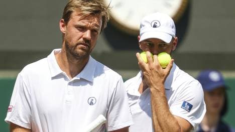 Krawietz (l.) und Pütz in Wimbledon