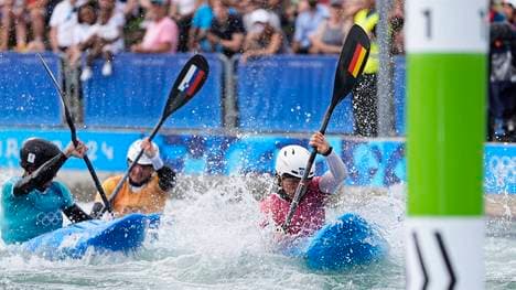 Noah Hegge nahm am Finallauf im Kajak Cross teil