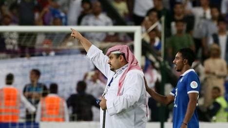 Der saudische Prinz Abdulrahman bin Musaid nach dem Test gegen den FC Bayern München