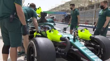 Auch für Sebastian Vettel im Aston Martin lief es zu Beginn der Formel-1-Tests noch nicht optimal