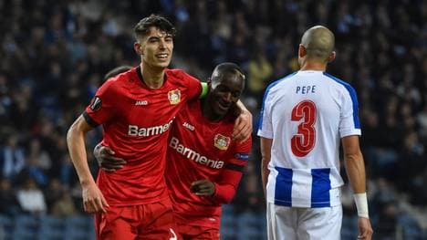 Kai Havertz (l.) erzielte in Porto das 0:3