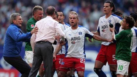 Zwischen Hamburg und Wolfsburg kam es im Jahr 2005 zur wohl größten Rudelbildung in einem Bundesligaspiel