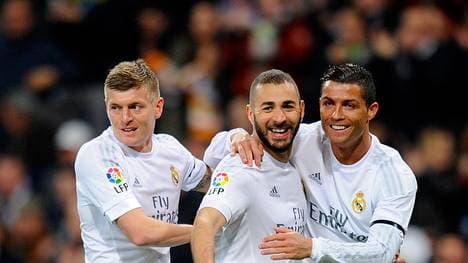 Kroos, Benzema und Ronaldo (v.l.n.r.) fehlen im Spiel gegen Real Sociedad San Sebastián