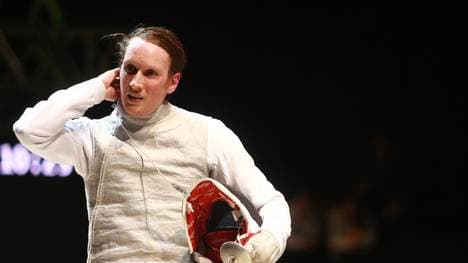 Germany's Benjamin Kleibrink reacts duri