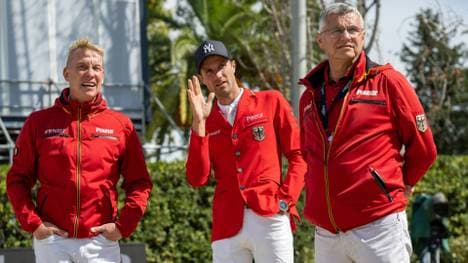 Bundestrainer Otto Becker (r.) und Christian Kukuk (m.)