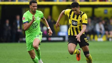 Felix Nmecha im Mai im Duell mit Jude Bellingham